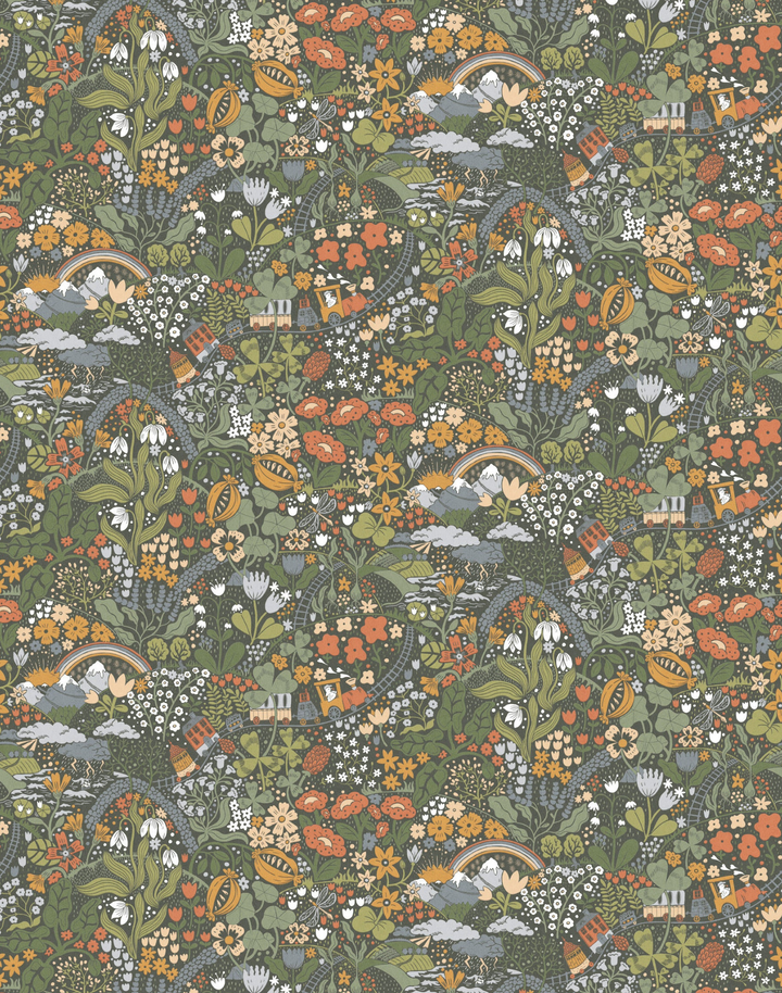Taget Mural, Dark Green MBRD29037