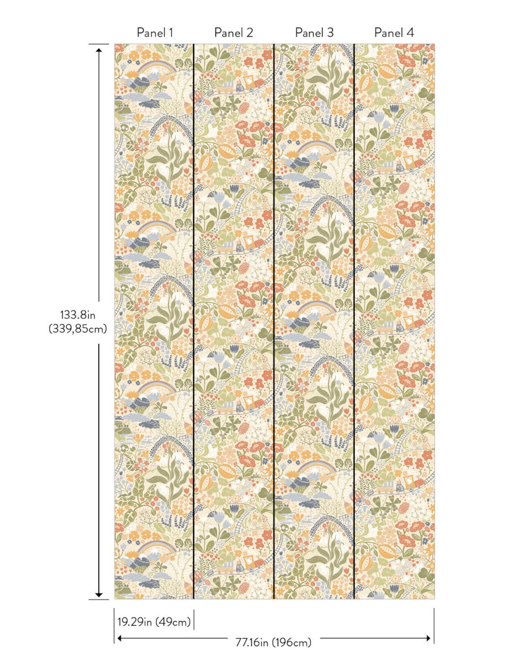 Taget Mural, Light Green MBRD29036