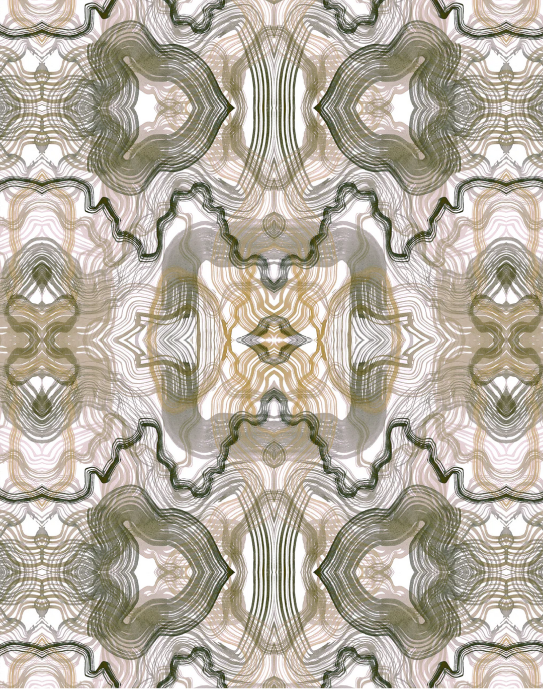 Wave, Oxide - Linen Fabric