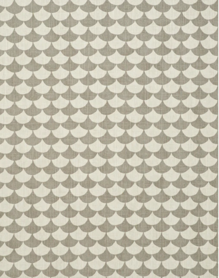 Waves Heavyweight Cotton Fabric, Grey / Grey