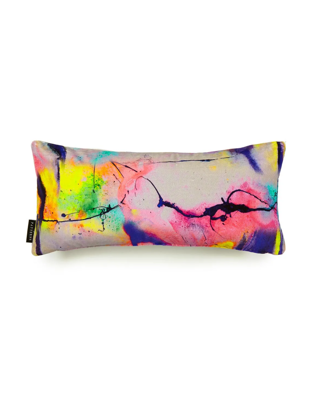 17 Patterns Whirling Dervish Grey Lumbar Cushion