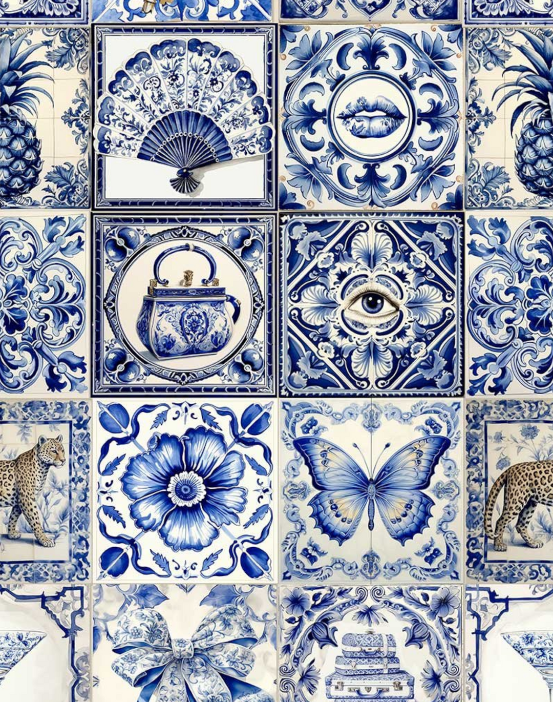 Willow Couture Tiles, Original Blue & White