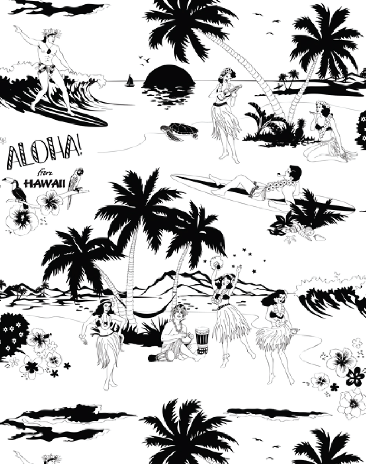 Aloha! Wallpaper Black & White