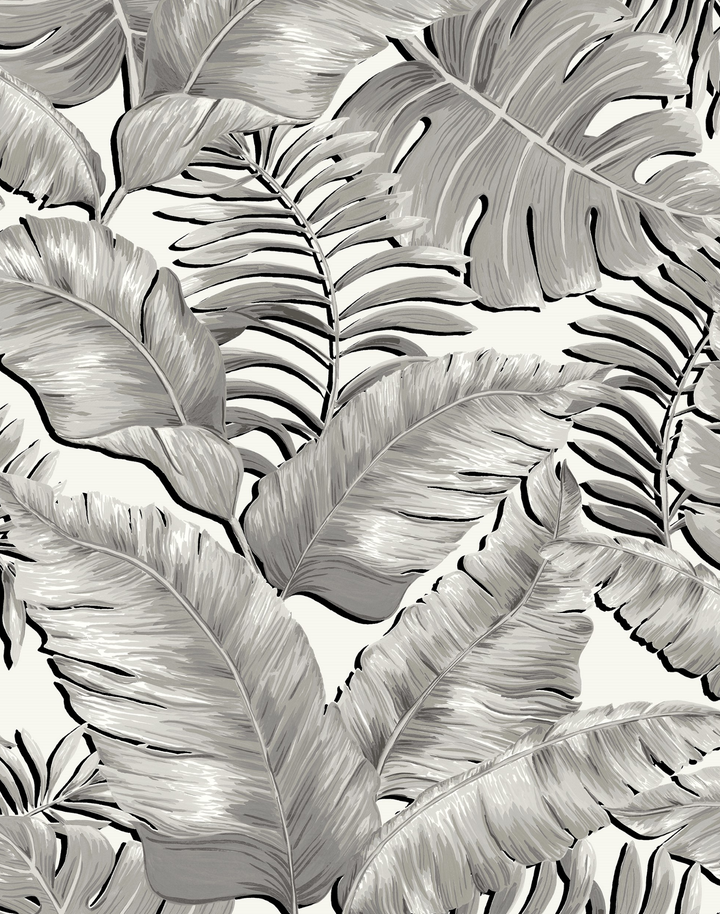 BANANA LEAVES STANDARD BLACK & WHITE