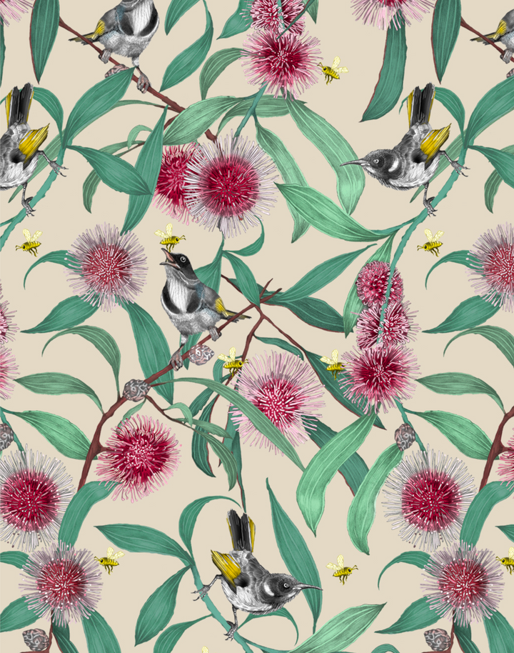 Bees in the Hakea, Cream