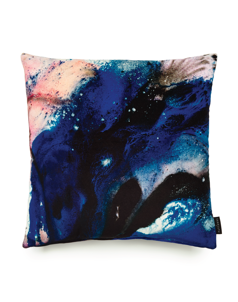 17 Patterns Beyond Nebulous Pink & Blue Cushion