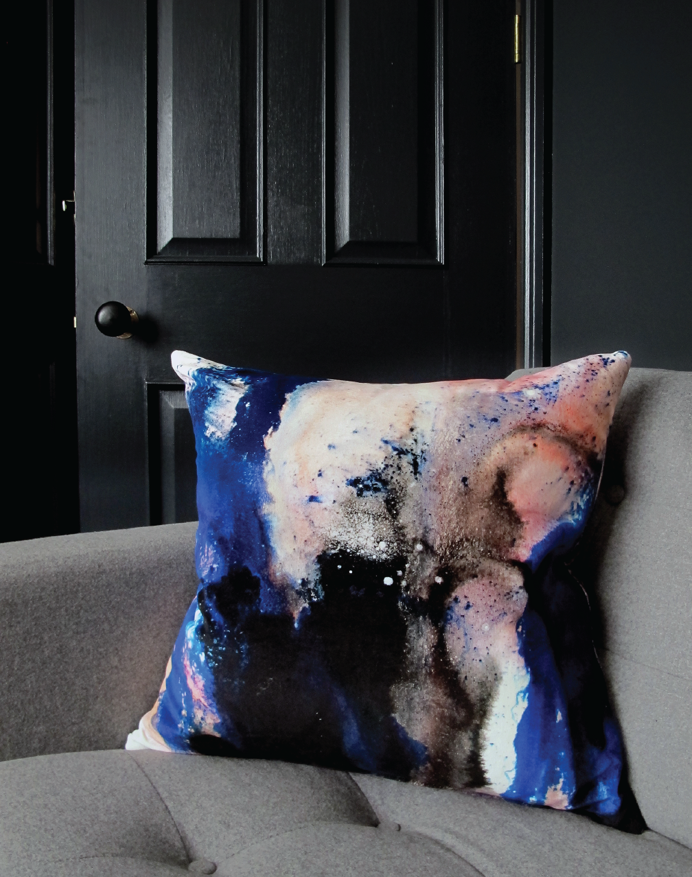 17 Patterns Beyond Nebulous Pink & Blue Cushion