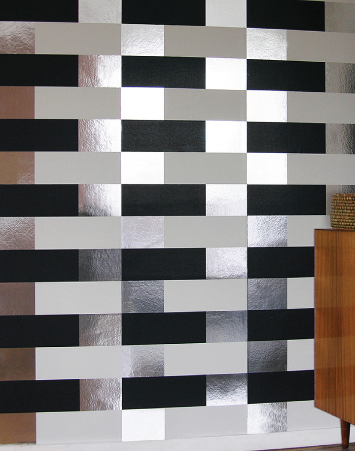 Block, Silver Black White