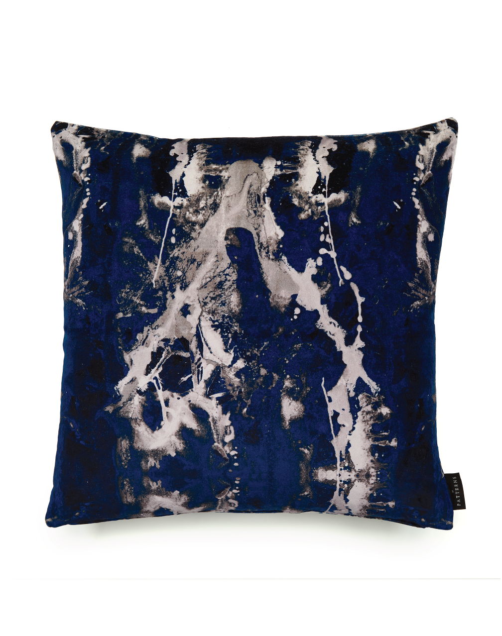 17 Patterns Blotto Navy Cushion