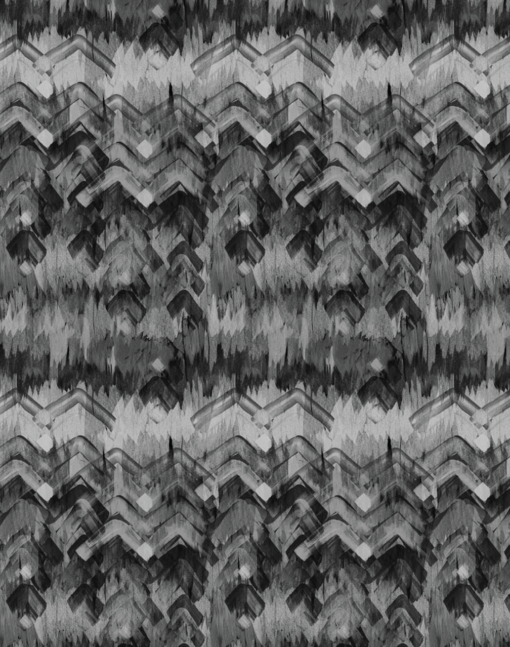 Brushed Herringbone, Black