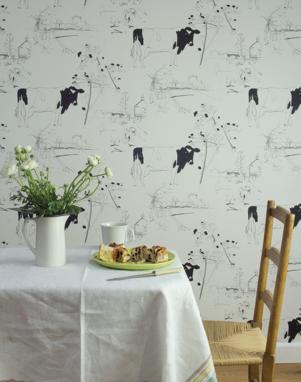 Countryside Toile, Optic White