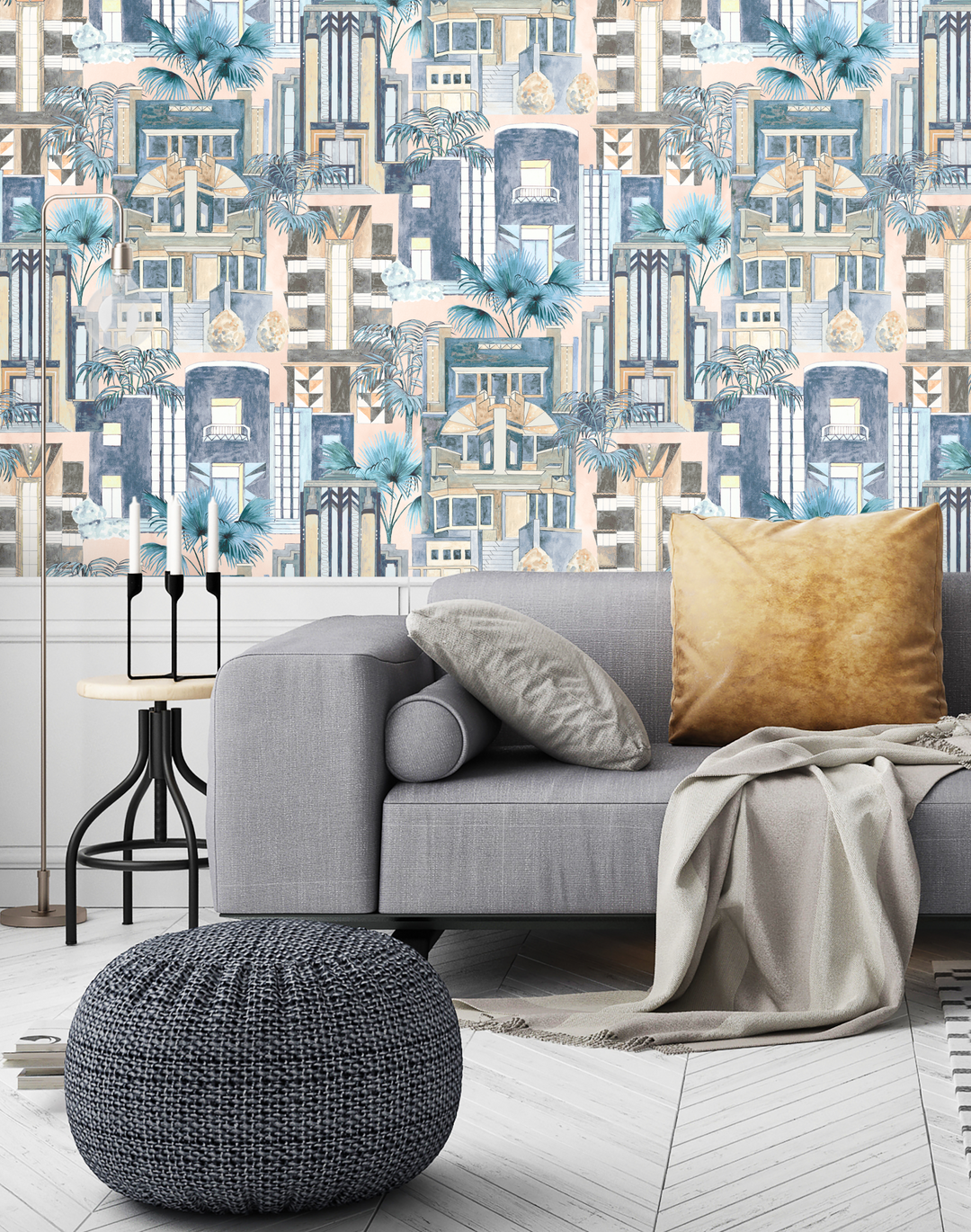 DOWNTOWN DECO PASTEL BLUE