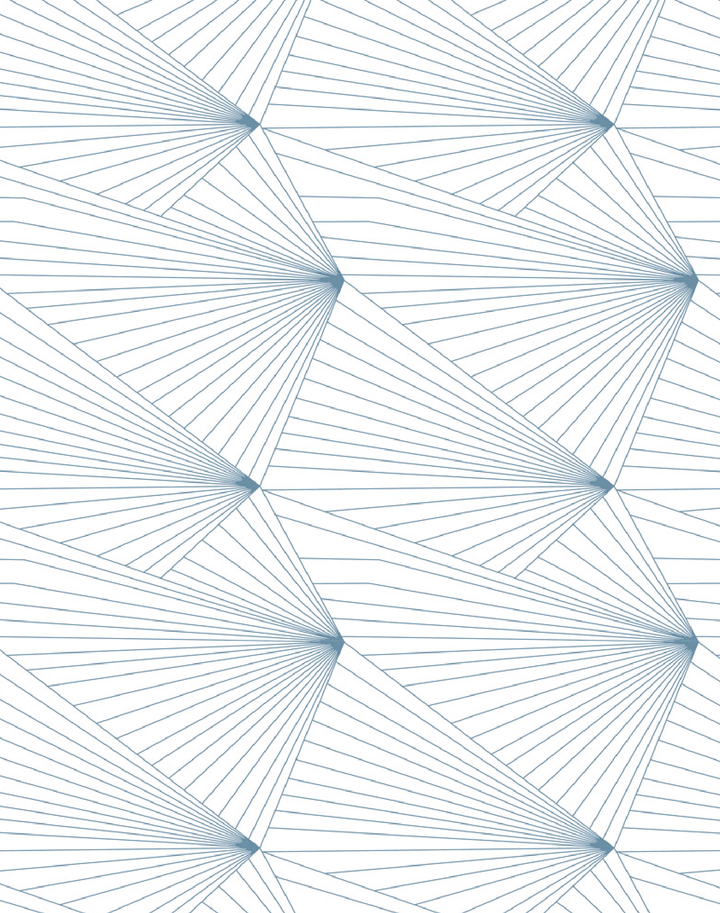 Fan, French Blue & White
