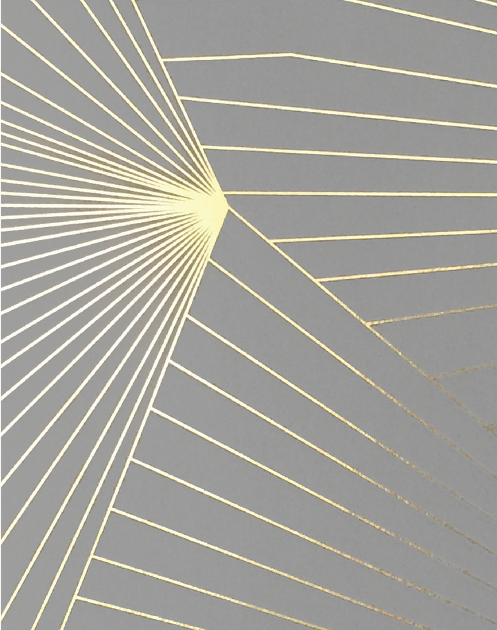 Fan, Gold & Zinc Grey