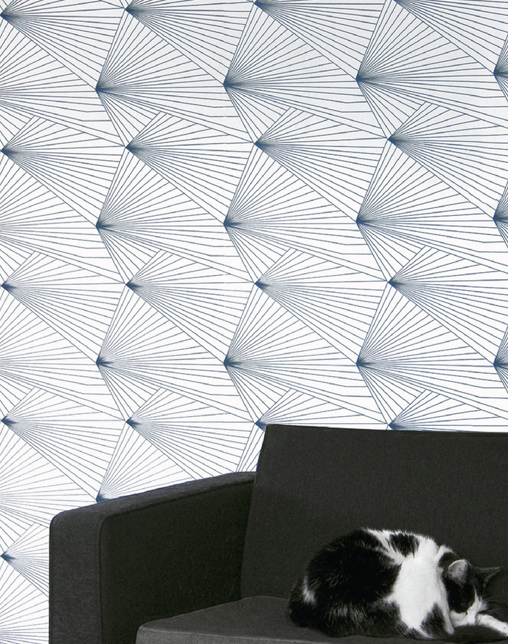 Fan, Navy & White