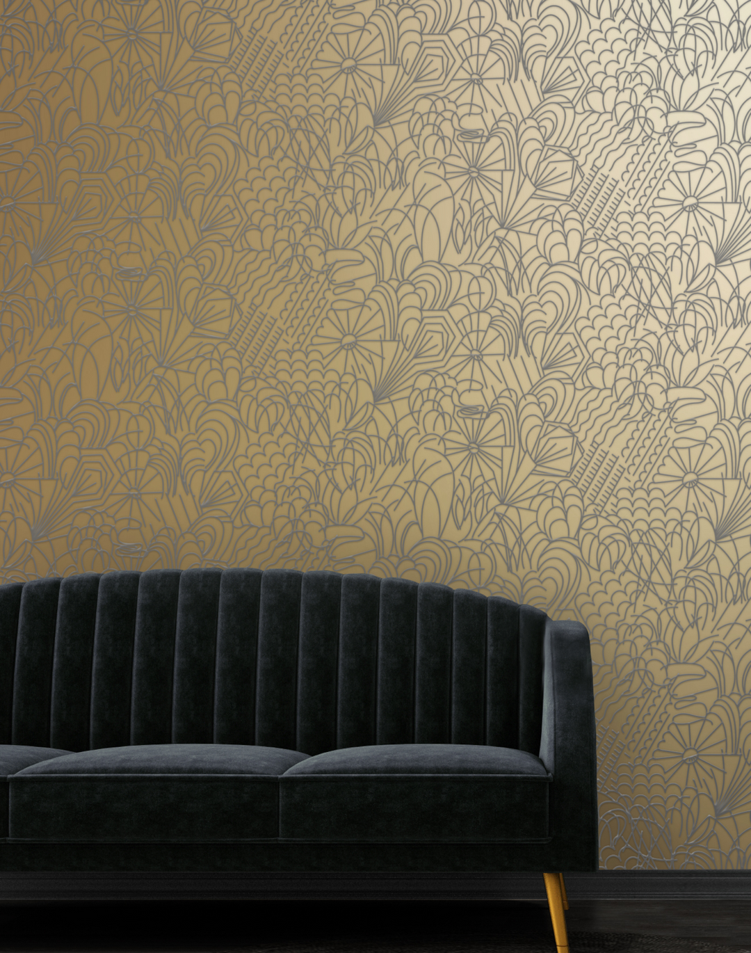 Pop, Grey Flock/Gold Lustre