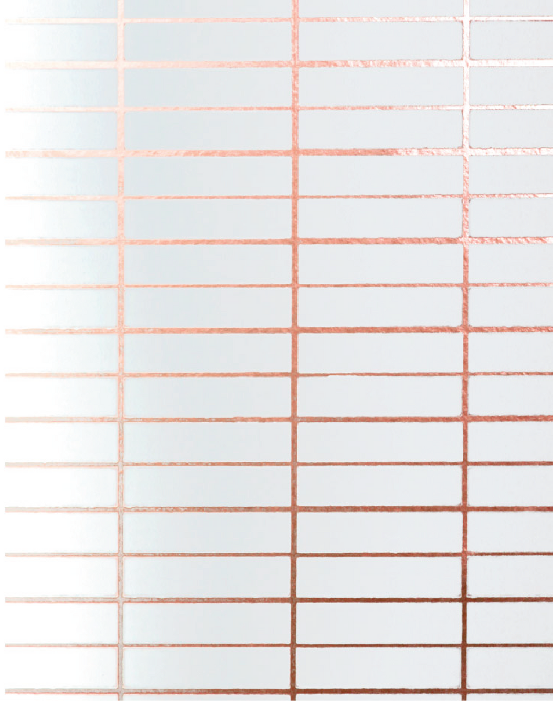 Grid, Copper Rose & White