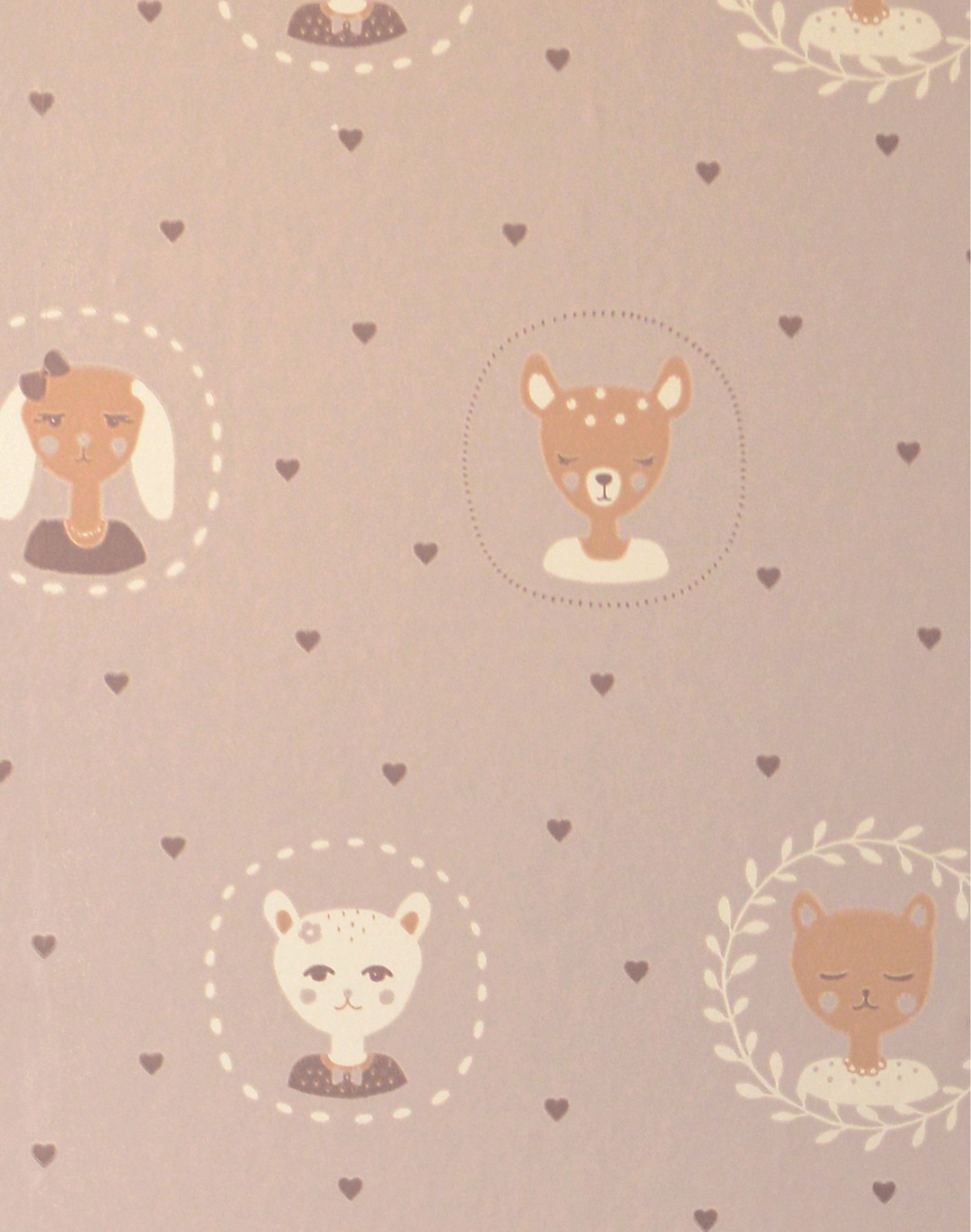 Hearts, Dusty Warm Lilac 148-02