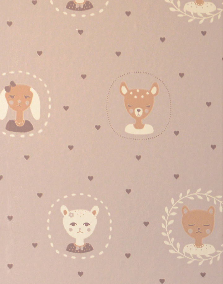 Hearts, Dusty Warm Lilac 148-02