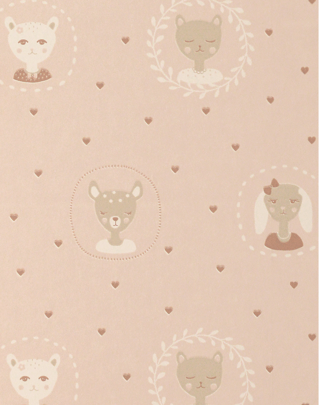 Hearts, Dusty Warm Pink 148-01