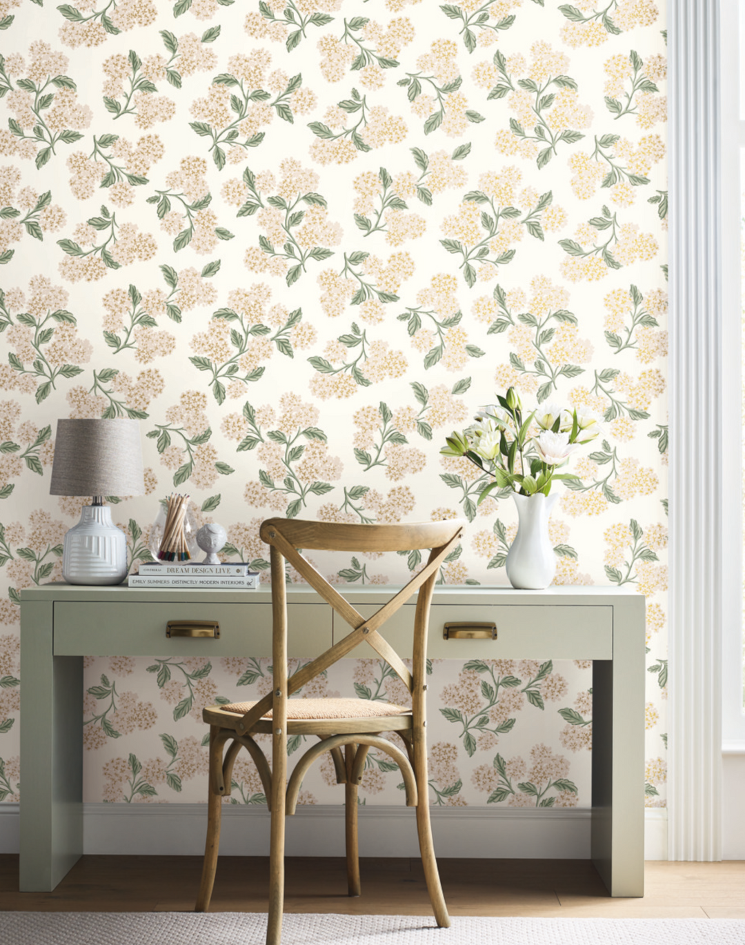 Hydrangea, White & Blush RP7393