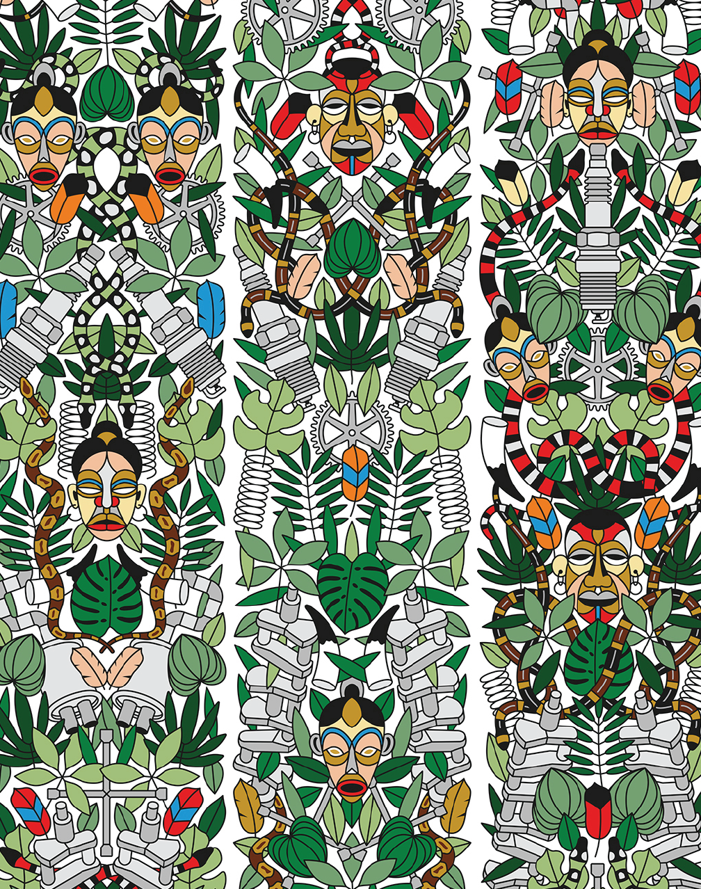 JOB-05 L’Afrique Archives Wallpaper by Studio Job