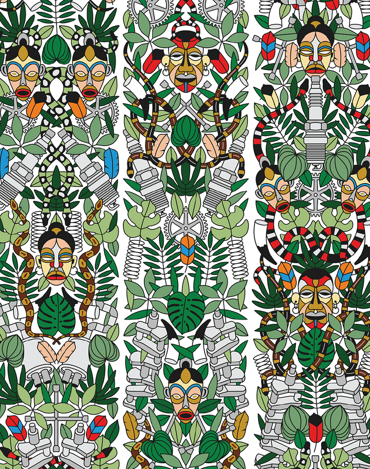 JOB-05 L’Afrique Archives Wallpaper by Studio Job