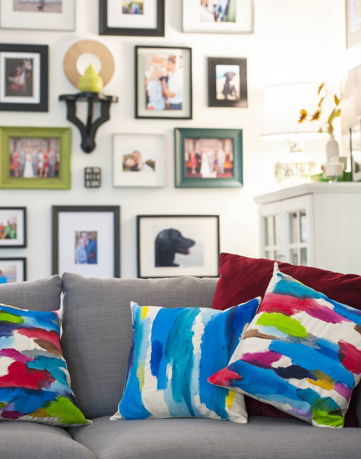 Julie Kay Hand Painted Watercolor Pillow Cover, Midnight