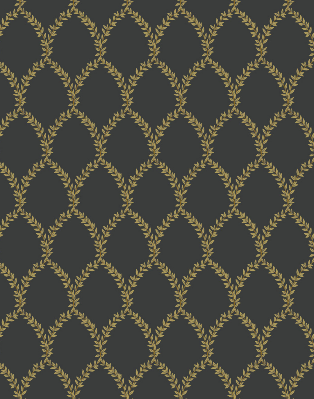 Laurel, Metallic Gold & Black RI5177