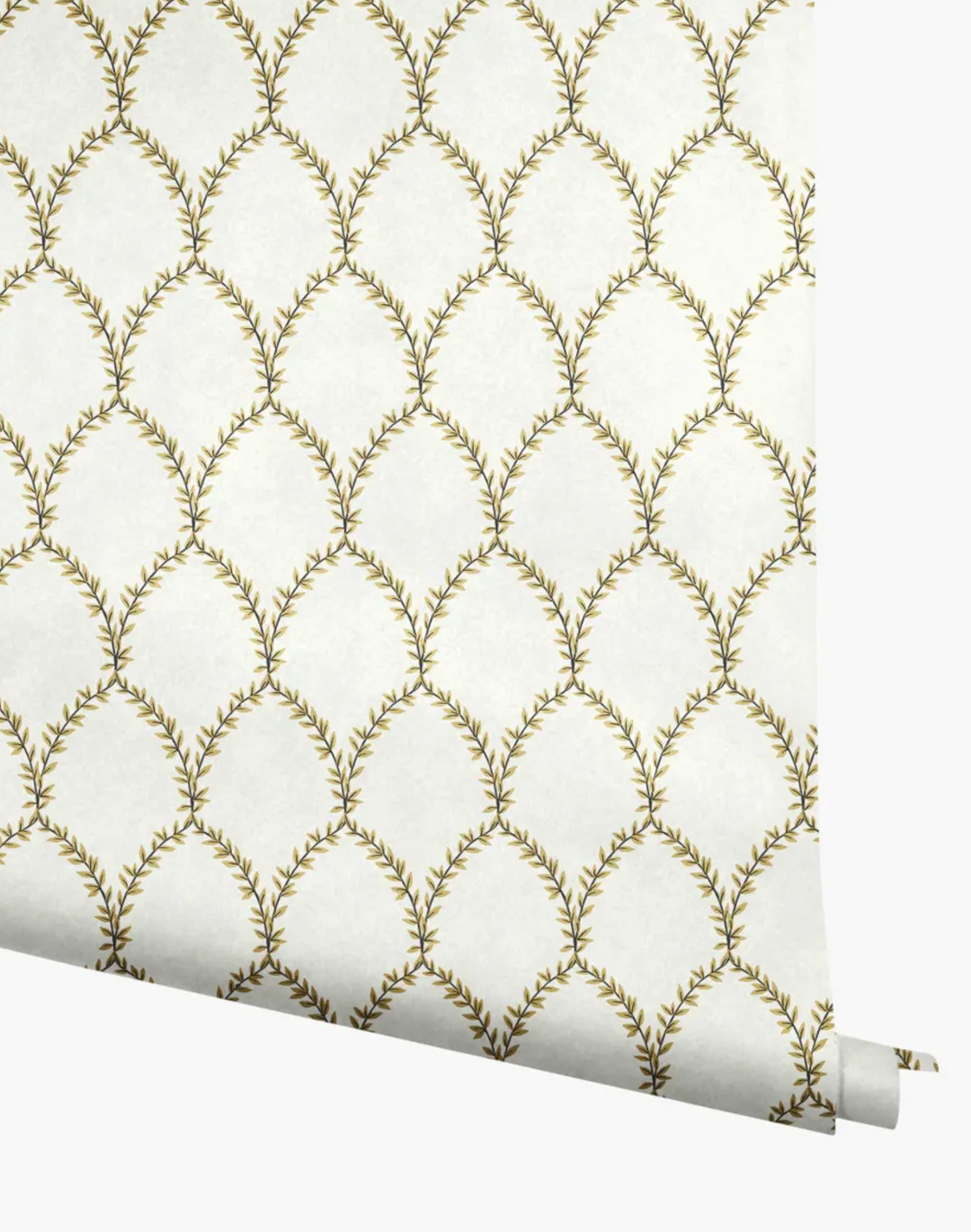Laurel, Metallic Gold & White RI5176