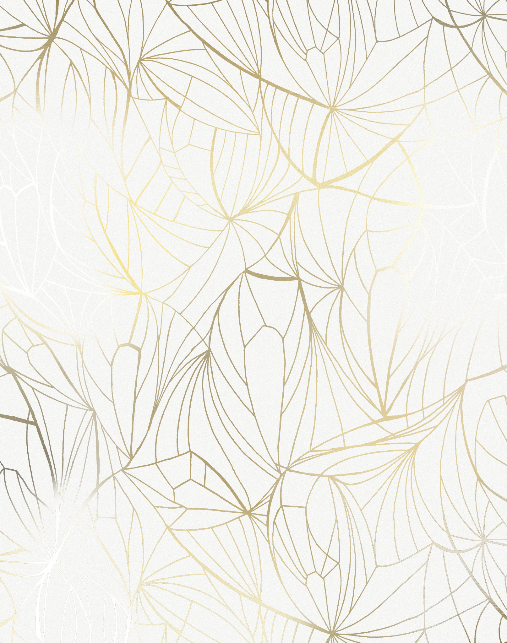 UPGRADED Fabulous Two-tone White & Gold Geometric Four Leaf 