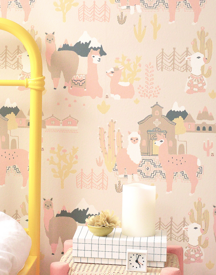 Llama Village, Light Sunny Pink 143-03