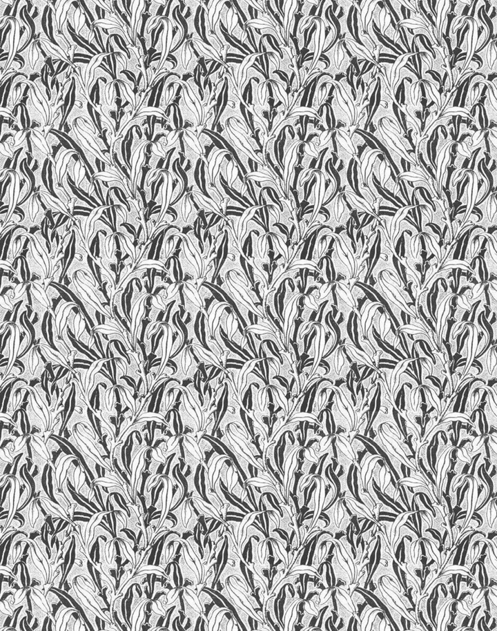 MRV-13, Monochrome Leaves Black by Mr & Mrs Vintage