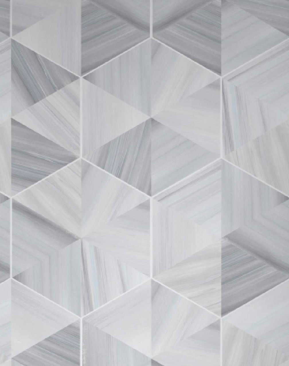 Marble Hexagon, Silver Grey