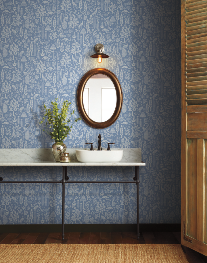 Menagerie Toile Blue & White RP7370