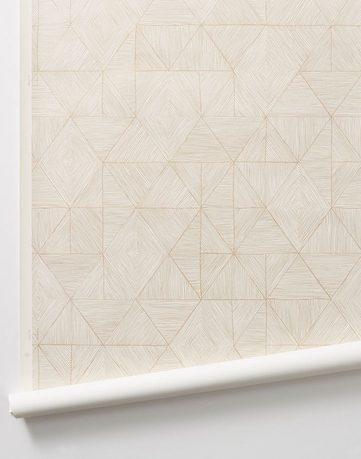 Mica, Gold on Off White