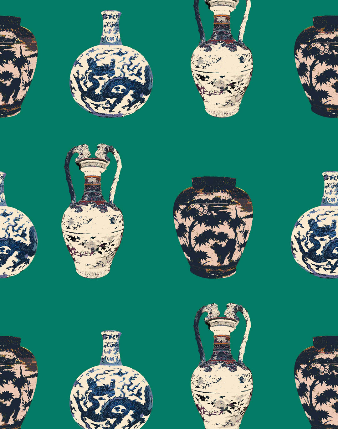 Chinese Vase, Emerald Green