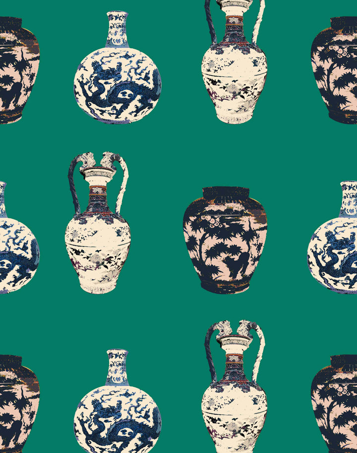 Chinese Vase, Emerald Green