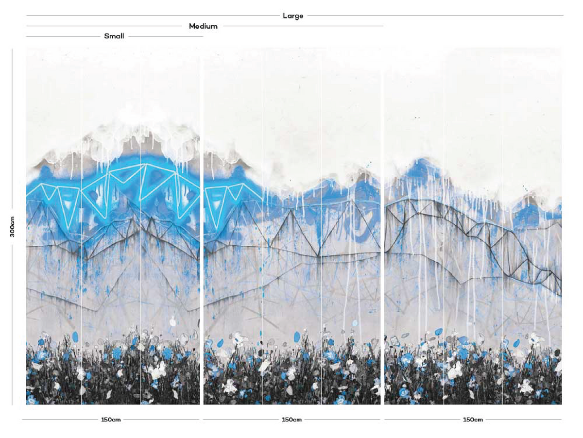 Neon Bunting, Electric Blue The Pattern Collective