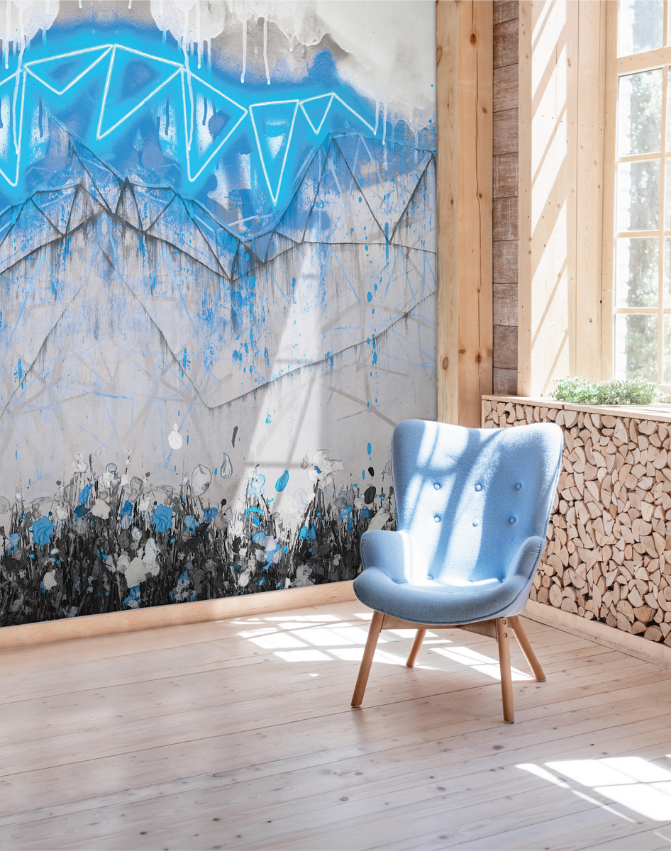 Neon Bunting, Electric Blue The Pattern Collective