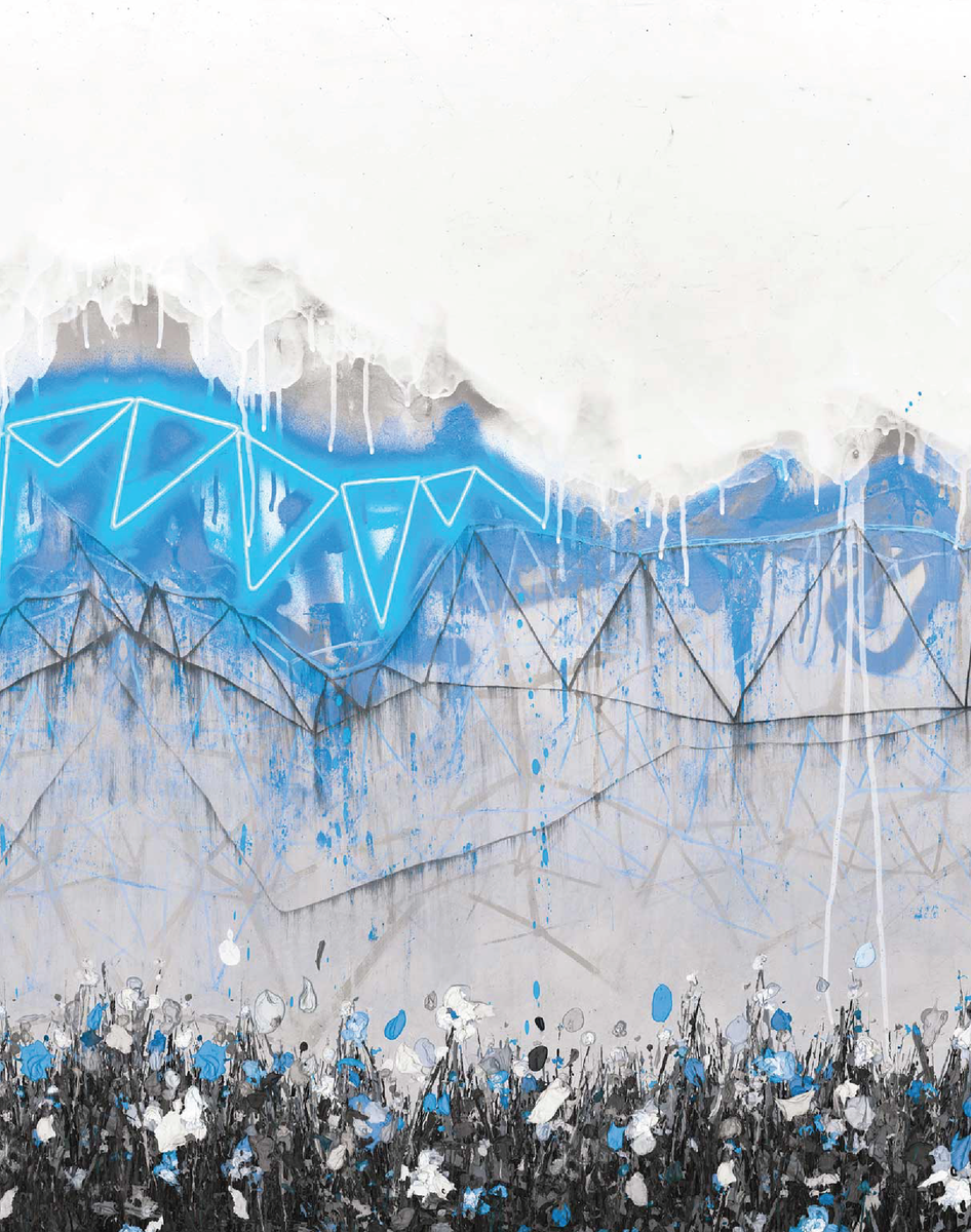 Neon Bunting, Electric Blue The Pattern Collective