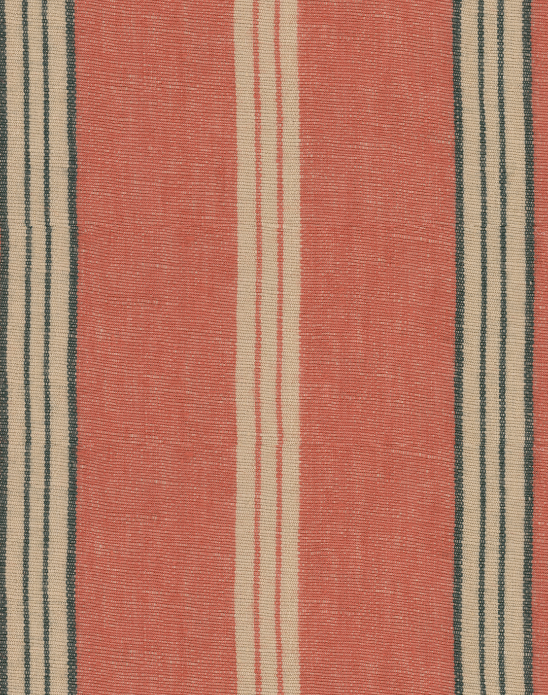 Oregon Stripes. Orange Washed Linen