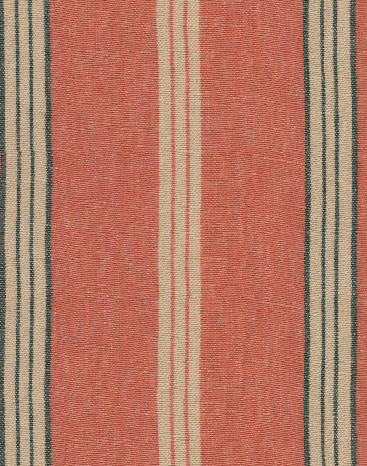 Oregon Stripes. Orange Washed Linen