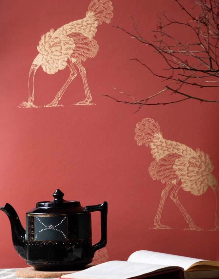 Ostrich Large, Gold Leaf on Mars