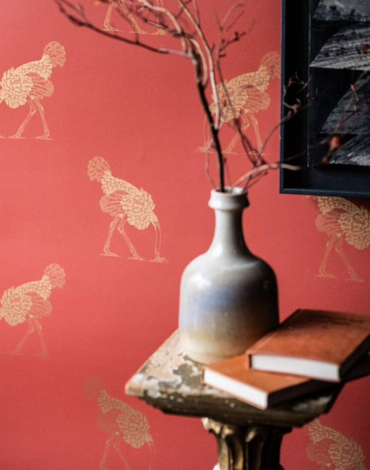 Ostrich Small, Gold Leaf on Mars