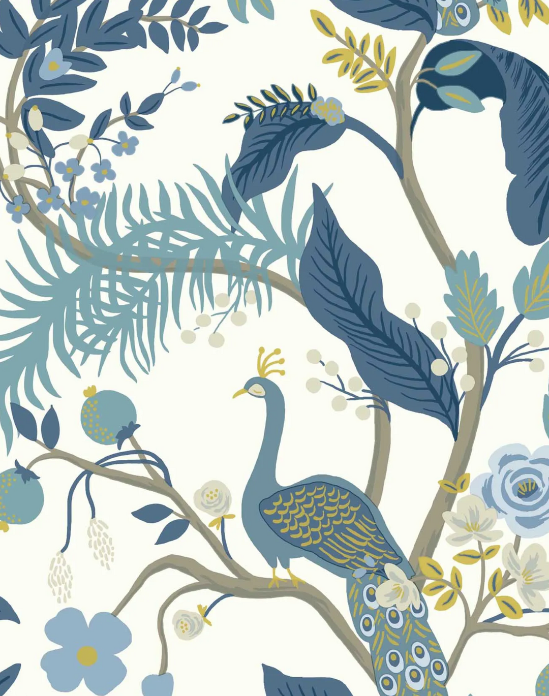 Peacock, Blue and White RI5173