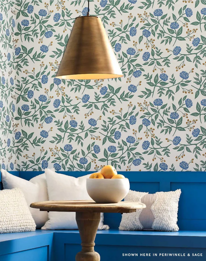 Peonies, Periwinkle & Sage RI5148