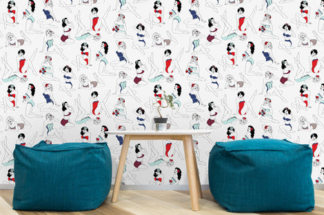 Pin-Up Wallpaper, Color