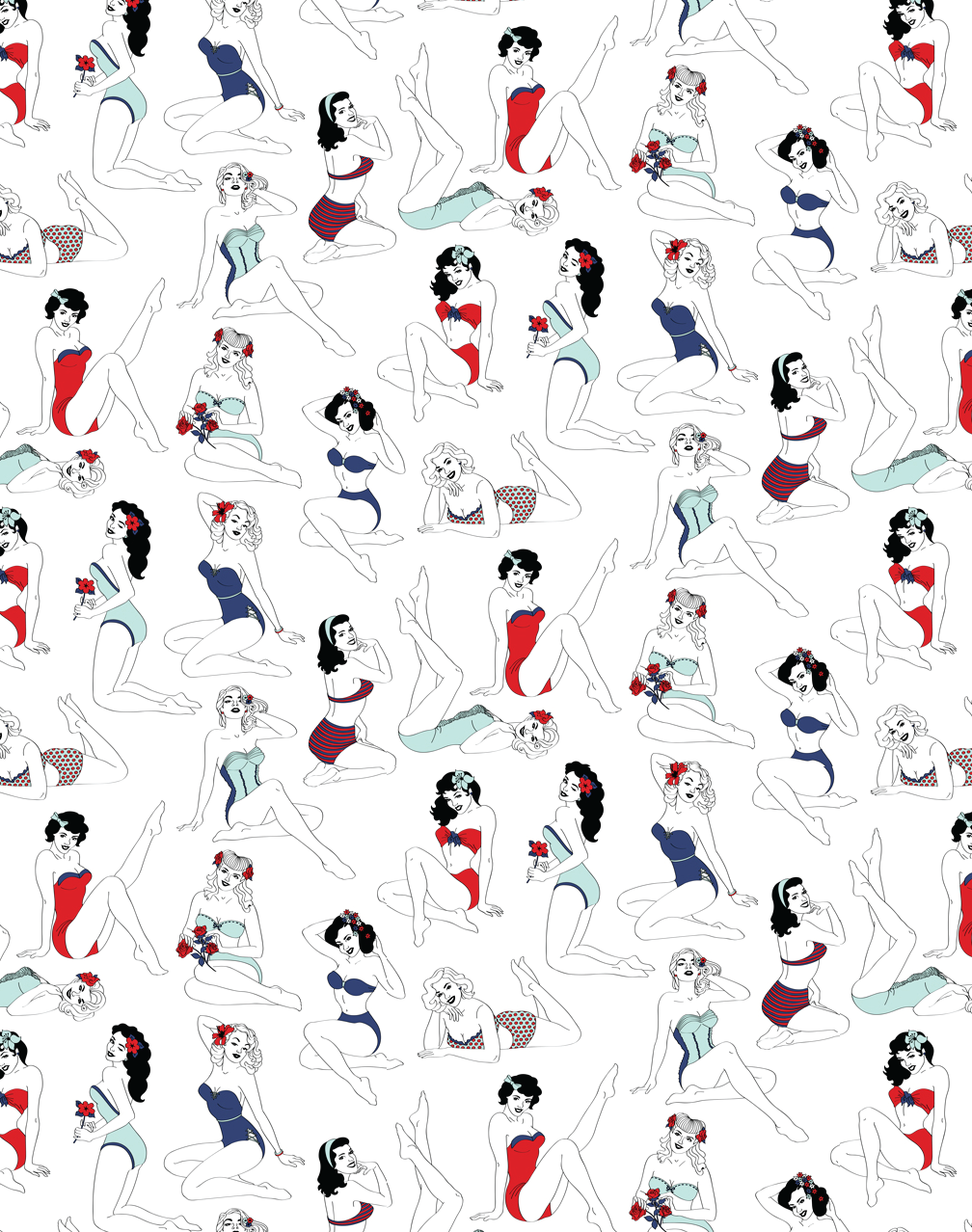 Pin-Up Wallpaper, Color