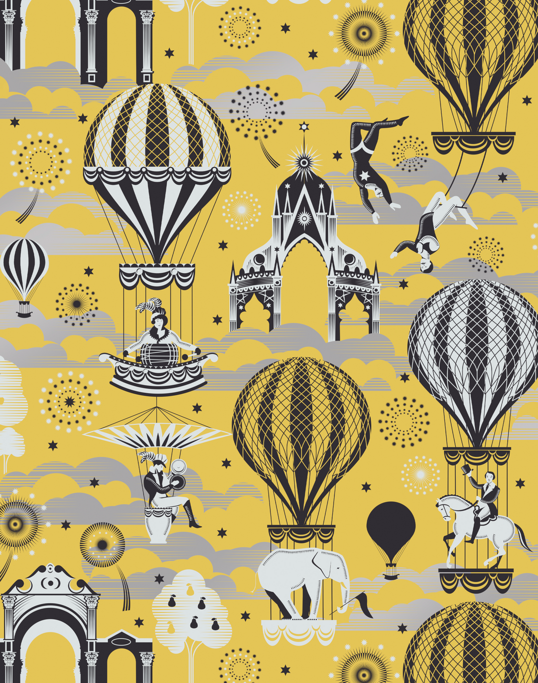Pleasure Gardens, Mustard & Silver